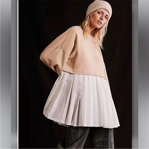 Free People beige Eleanor Dress L